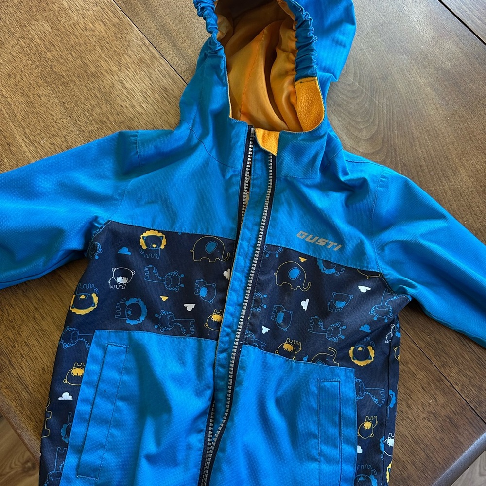 Justin Boots Yellow Fleece Jacket with Blue Lining